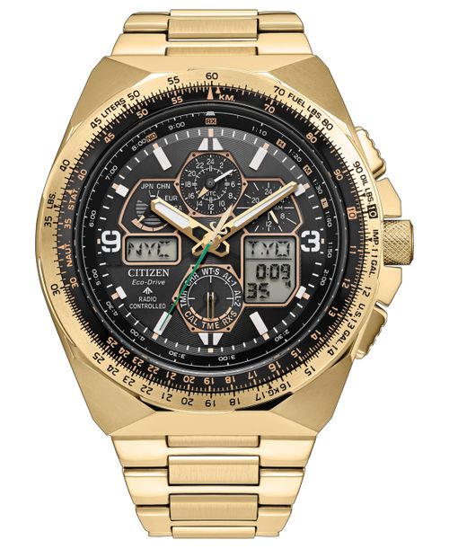 S Men's Limited Edition Promaster Air Skyhawk Gold-Tone Stainless Steel Watch 46mm - Light Gold