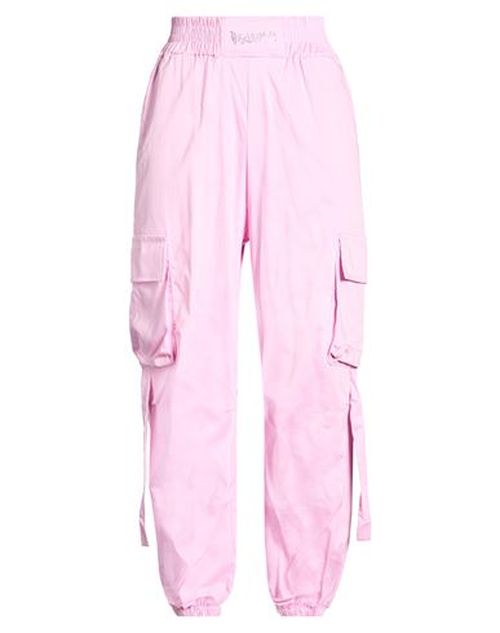 Woman Pants Pink Size M Cotton, Elastane
