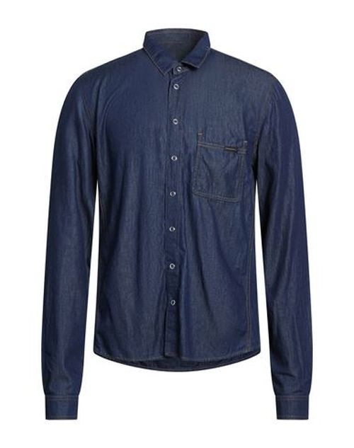 Man Denim shirt Blue Size 38 Cotton