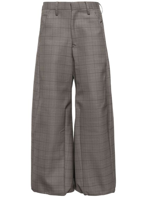 Robot wide-leg wool trousers - Brown