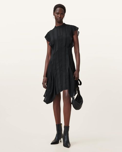 Fleur Textured Asymmetric Hem Dress