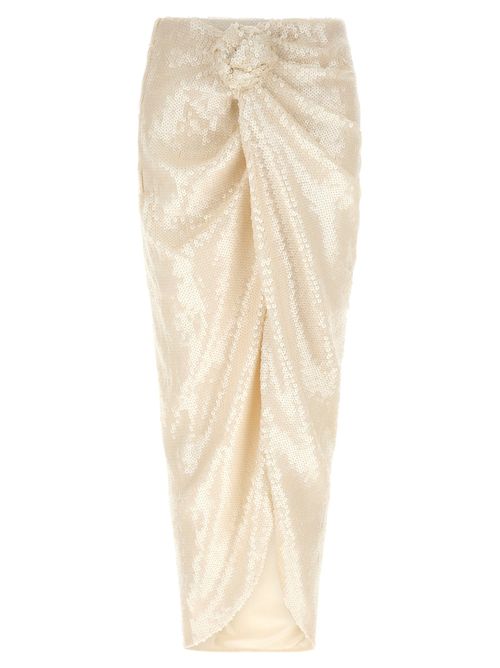 Sequin-Embroidered Skirt — Ivory