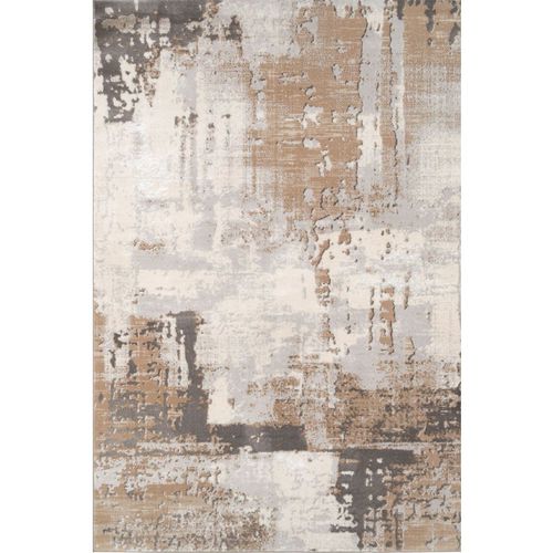 Beige Abstract Modern Geometric & Distresssed Vintage Style Living Room Area Rugs & Runners