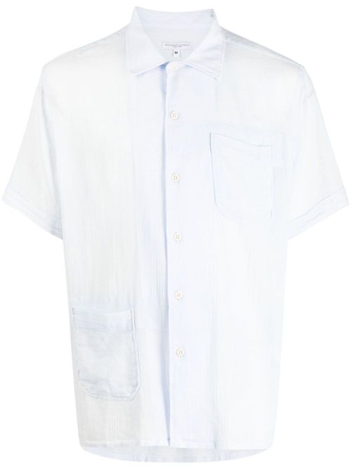 Notched-collar cotton shirt - Blue