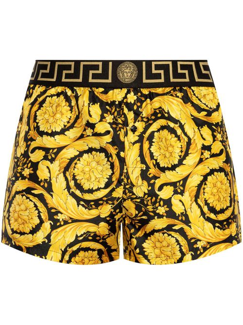 Barocco-print shorts - Black