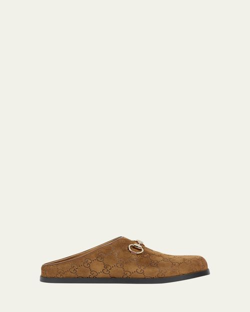 GG Luxury Suede Mules with Horsebit