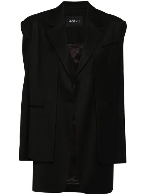Layered blazer - Black