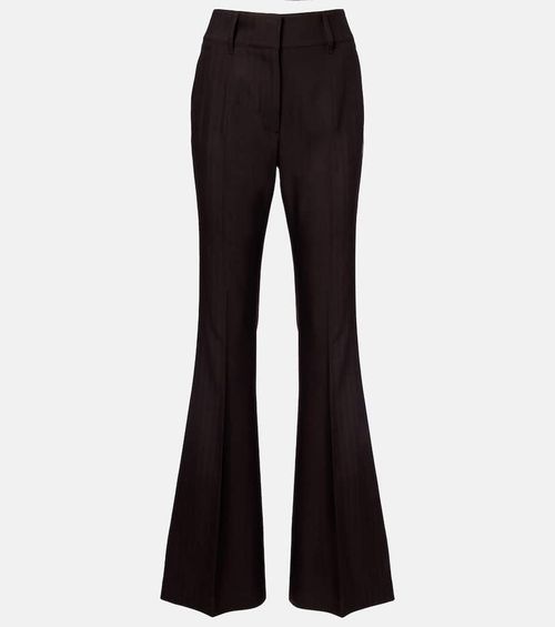Rhein high-rise wool flared pants