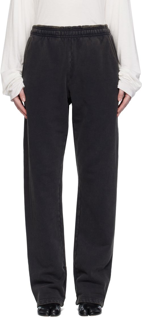 Black Straight-Leg Sweatpants