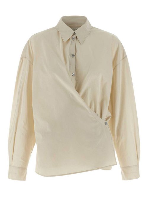 Straight Collar Twisted Shirt