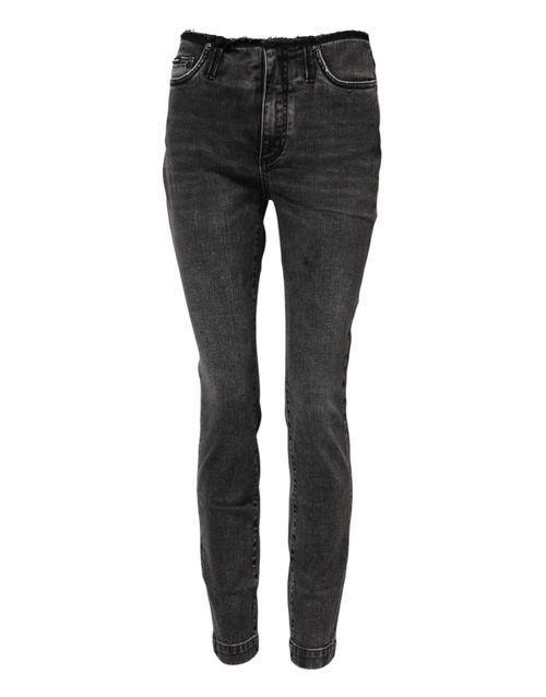Cotton-Elastane Skinny Denim Jeans — Gray