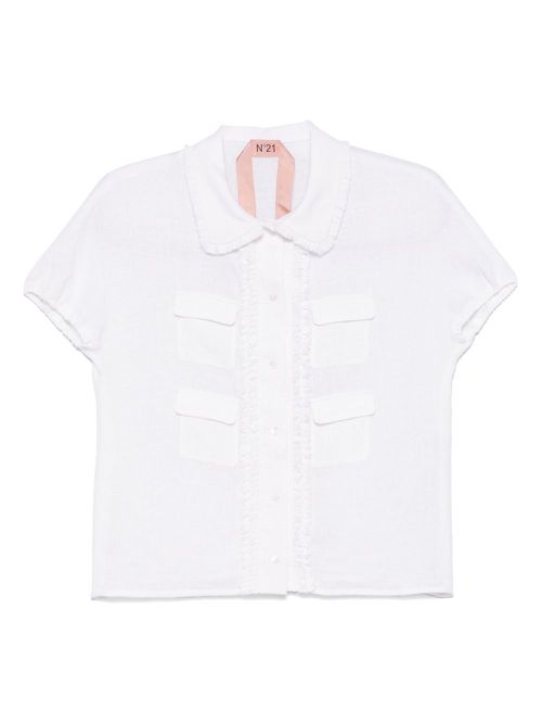 Pockets-detail shirt - White