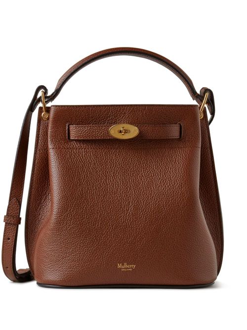 Small Islington leather bucket bag - Brown
