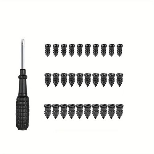 TEMU 31/85pcs Tire Repair Kit With Screw Rubber Nails, Carbon Steel Screwdriver, And Puncture Repair Tools For Cars - Uncharged , Wheel Fix