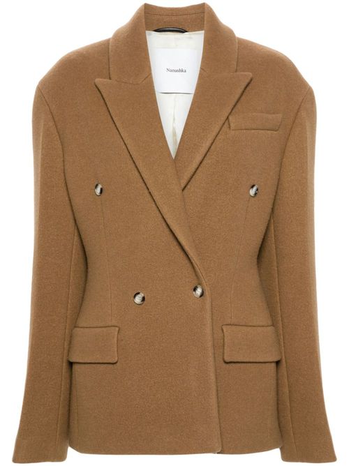 Double-breasted blazer - Brown