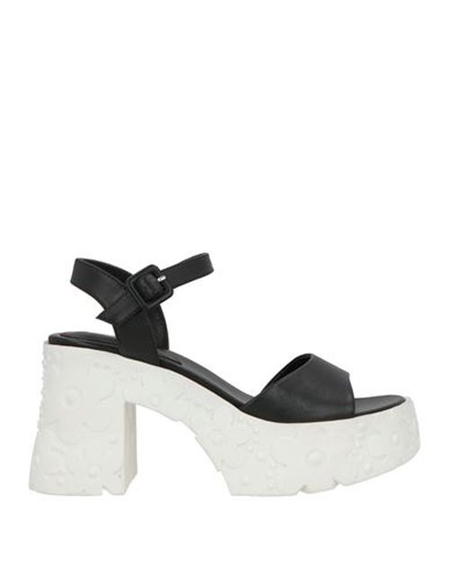 Woman Sandals Black Size 7 Leather
