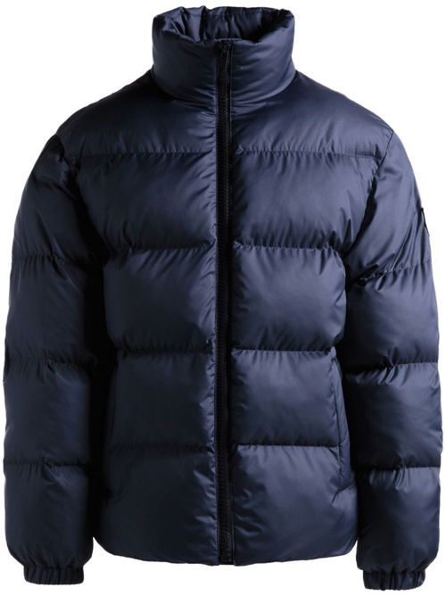 Funnel-neck padded jacket - Blue