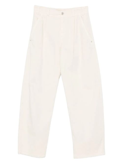 Pleated Pocket Trousers — Beige
