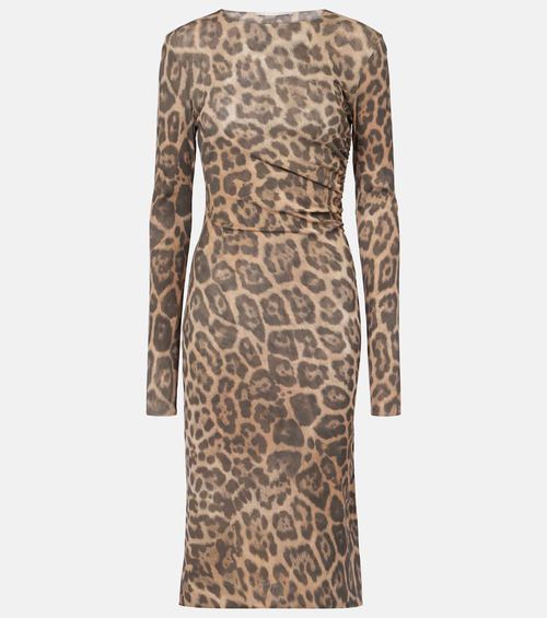 Stella McCartney Leopard-print midi dress