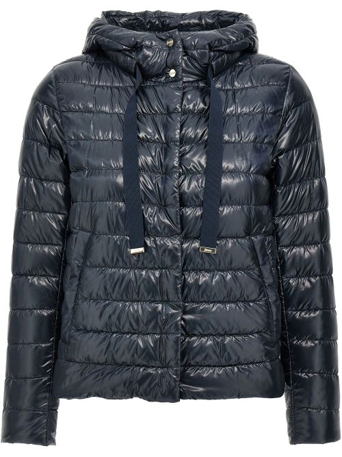 Quilted Nylon Down Jacket — Navy