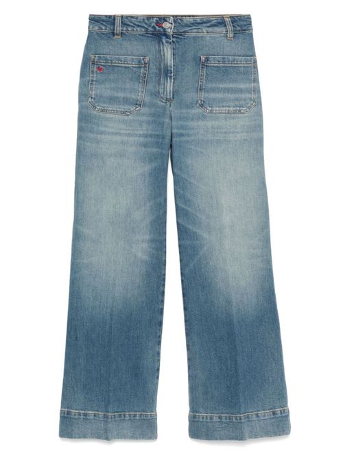 Blue Stretch jeans with logo patch