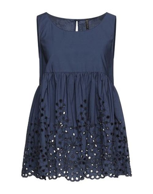 Woman Top Slate blue Size 2 Cotton