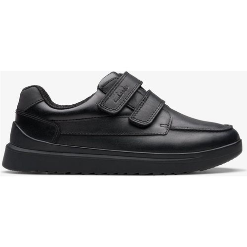 Clarks Boys Keelan Flare K Black Leather Shoe