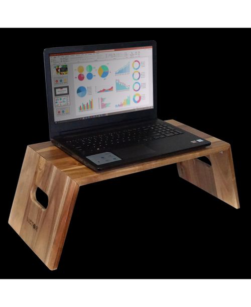 Technology High Rise Acacia Wood Laptop Riser