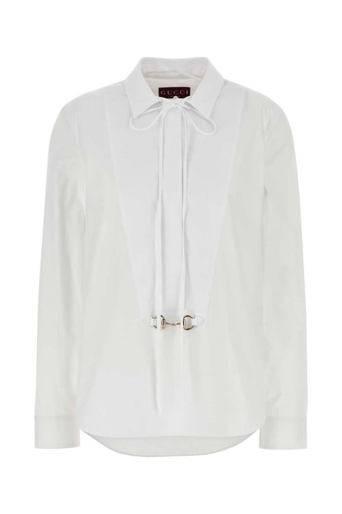 Horsebit Cotton Poplin Shirt