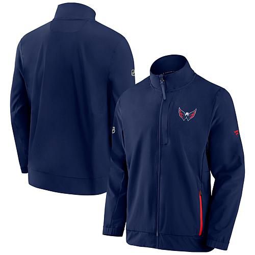 Men's Fanatics Navy Washington Capitals Authentic Pro Rink Coaches Full-Zip Jacket - XL