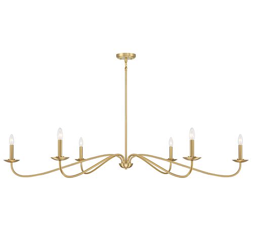 Trade Winds Valerie 6-Light Chandelier in Natural Bra