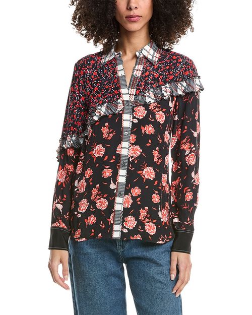 Floral Collage Slim Shirt