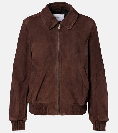 Suede bomber jacket