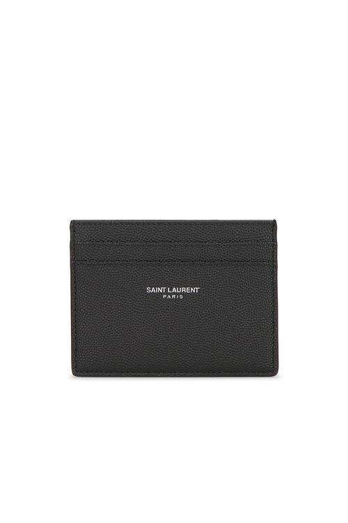 Saint Laurent Credit Card Case in Black