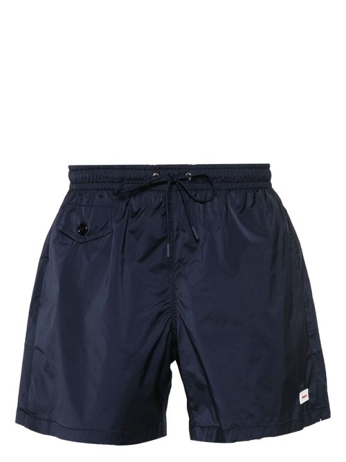 Logo-appliqué swim shorts - Blue