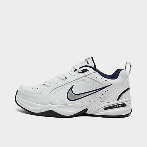 Men's Air Monarch IV Casual Shoes in White/Metallic Silver/Midnight Navy