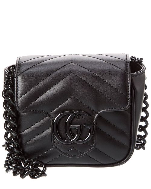Gg Marmont Leather Belt Bag