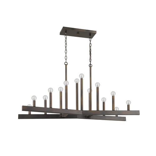 Oil-Rubbed Bronze 14 Light Island Pendant from the Fallon Collection