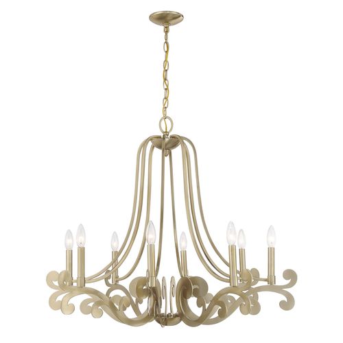 Lombard 8-Light Chandelier in Noble Bra