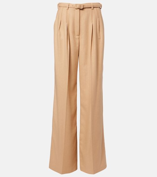 Rhein high-rise wool flared pants