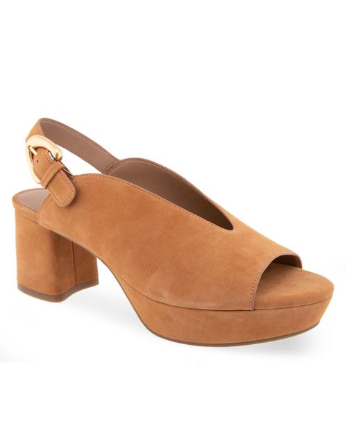 Women's Cornelia Chunky Heel Sandals - Tan Suede
