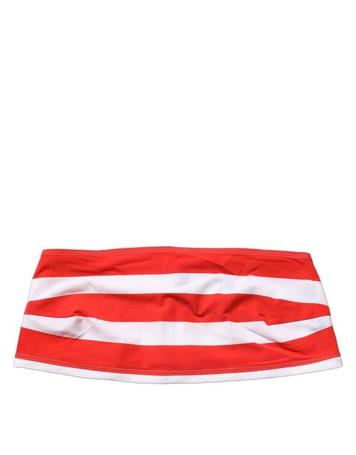 Striped Ribbed Tank Top — Red