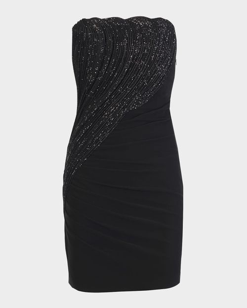 Sequin Sculpted Strapless Mini Dress