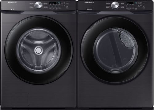 Samsung Side-by-Side Front Load Washer and Electric Dryer Set in Black SAWFDREAV