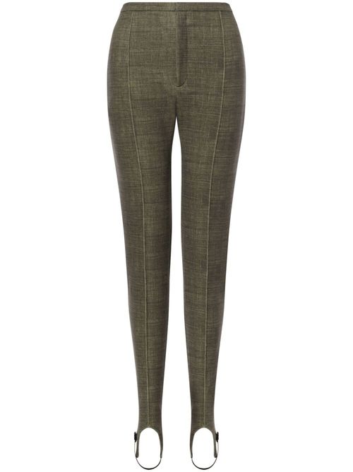 High-waisted skinny trousers - Green