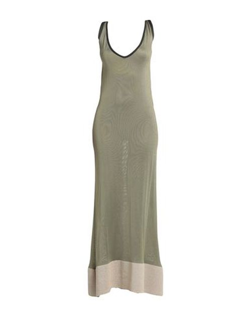 Woman Maxi dress Sage green Size 0 Viscose, Linen