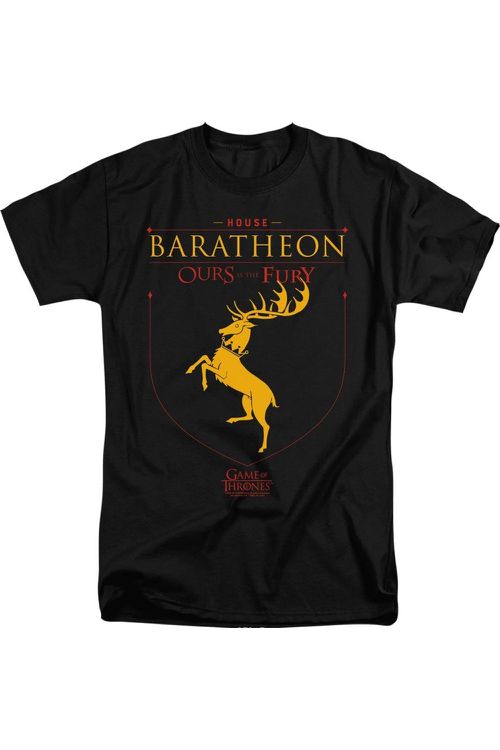 Game Of Thrones House Baratheon Sigil Short Sleeve Adult Tall Tee / T-Shirt