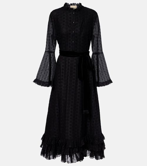 Daisy Sangallo belted cotton shirt dress