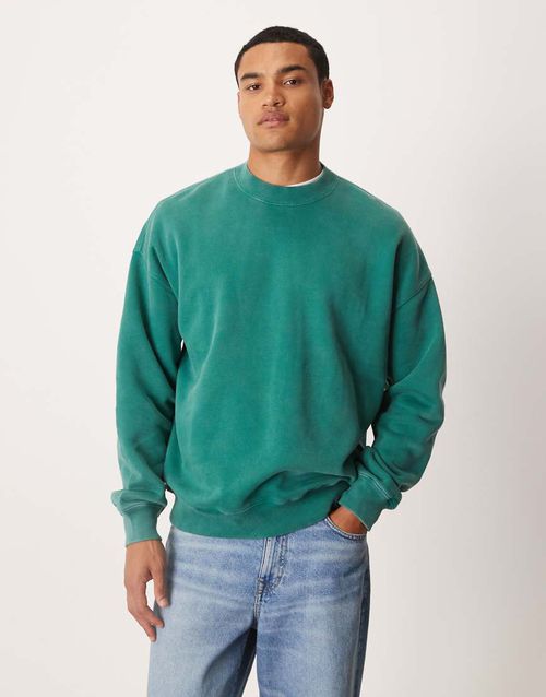 Essential crew neck sweatshirt in green