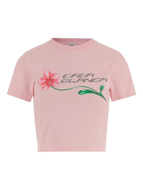 Feminine Fit T-shirt with Orchid Logo - Size S